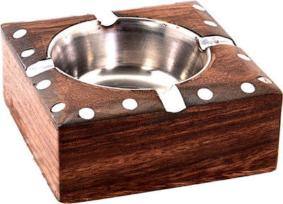 

Woodstock Antique Brown Wood Ashtray(Pack of 1)