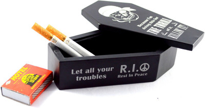 

Ek Do Dhai Black Wood Ashtray(Pack of 1)