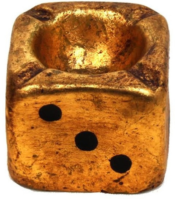 

Purpledip Life Is A Game Of Luck Gold Polyresin Ashtray(Pack of 1)