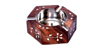

Craftatoz Brown Wood Ashtray
