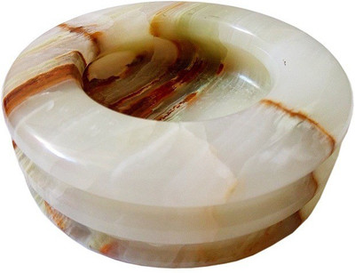 

Craftera White, Brown Marble Ashtray(Pack of 1)