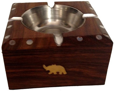

Craftatoz Brown Wood Ashtray(Pack of 1)