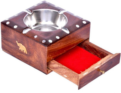 

Craftatoz Brown Wood Ashtray(Pack of 1)