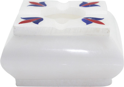 

Frabjous Marble Ash Tray Flowers Inlay White Marble Ashtray(Pack of 1)