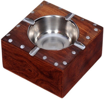 

La' Bonito Pro Brown Wood Ashtray(Pack of 1)