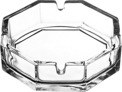 Pasabahce Clear Glass Ashtray(Pack of 2) Pasabahce Clear Glass Ashtray(Pack of 2)