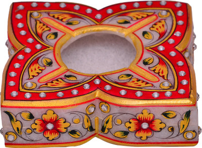 

Purpledip Exquisite Handpainted Marble Cigarrette Ashtray Multicolor Marble Ashtray(Pack of 1)