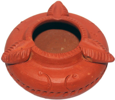 

Karukraft Orange Terracotta Ashtray(Pack of 1)