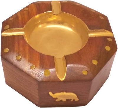 

Craft Art India Brown Wood Ashtray(Pack of 1)