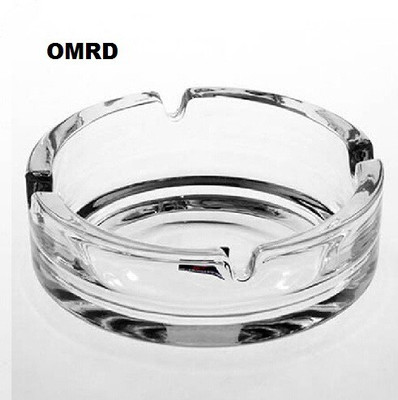OMRD White Glass Ashtray(Pack of 1)