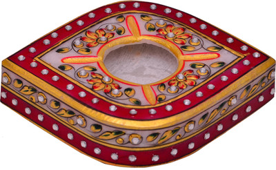 

Purpledip Exquisite Handpainted Marble Cigarrette Ashtray Multicolor Marble Ashtray(Pack of 1)