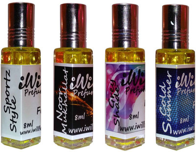 

iwill Premium Sportz Style, Noor Mukhallat, Grey Shade, Cold Summer Non Alcoholic Fancy Perfume 32 ml Pack Herbal Attar(Floral)
