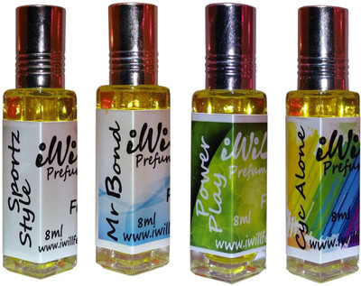 

iwill Premium Sportz Style, Mr Bond, Power Play, Cyc Alone Non Alcoholic Fancy Perfume 32 ml Pack Floral Attar(Fruity)