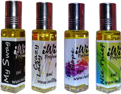 

iwill Premium My Swag, Crazy Lady, Hip Hope, Nie Thief Non Alcoholic Fancy Perfume 32 ml Pack Floral Attar(Musk Arabia)
