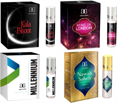 

Arochem Nawab saheb Night in london Millennium Kala Bhoot Combo Floral Attar(Musk)