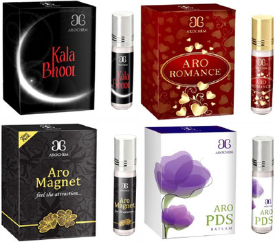 

Arochem Aro PDS Aro Romance Aro magnet Kala Bhoot Combo Floral Attar(Floral)