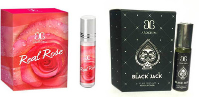 

Arochem Real rose Black Jack Combo Floral Attar(Amber)