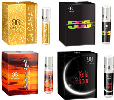 

Arochem 24 Carat 555 Amber ae hyatt Kala Bhoot Combo Floral Attar(Musk)