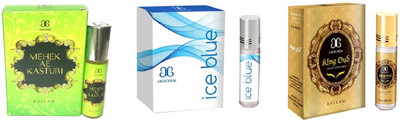 

Arochem Ice blue king oudh Mahek Ae Kasturi Mahek Ae Kasturi Combo Floral Attar(Sandalwood)