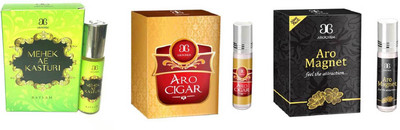 Arochem Aro Cigar Aro Magnet Mahek Ae Kasturi Combo Floral Attar(Floral)