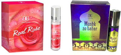 

Arochem Real rose Mushk Ae Bahar Combo Floral Attar(Amber)