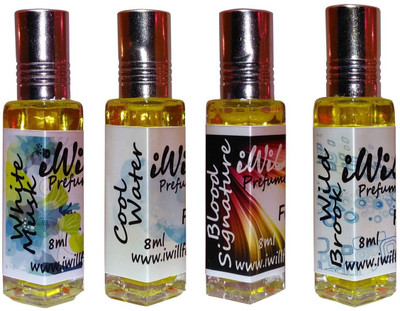

iwill Premium White Mussk, Cool Water, Blood Signature, Wild Brook Non Alcoholic Fancy Perfume 32 ml Pack Floral Attar(Fruity)