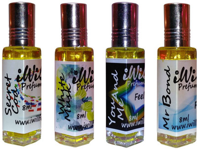 

iwill Premium Secret Cod, You and Me, Mr Bond, White Mussk Non Alcoholic Fancy Perfume 32 ml Pack Herbal Attar(Floral)