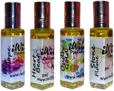 

iwill Premium Hip Hope, Heart Beat, Oudh Gold, Stone Flame Non Alcoholic Fancy Perfume 32 ml Pack Floral Attar(Spicy)