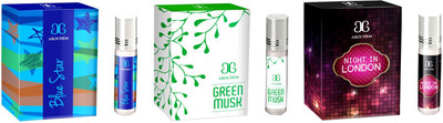 

Arochem Blue star Green Musk Night in lodon Combo Floral Attar(Rose)