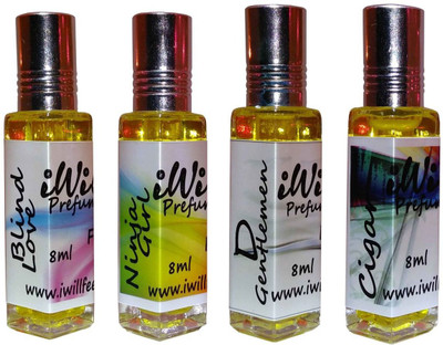 

iwill Premium Blind Love, Ninja Girl, D Gentleman, Cigar Non Alcoholic Fancy Perfume 32 ml Pack Floral Attar(Musk Arabia)