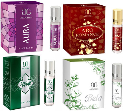 

Arochem Bela Aro Romance Azaan Aura Combo Floral Attar(Rose)