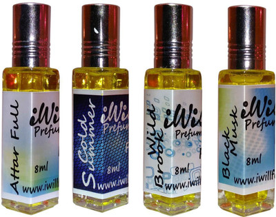 

iwill Premium Attarfull, Cold Summer, Wild Brook, Black Mussk Non Alcoholic Fancy Perfume 32 ml Pack Floral Attar(Fruity)