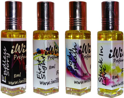 

iwill Premium Endless Story, First Sight, Body Splash, Stuck In Love Non Alcoholic Fancy Perfume 32 ml Pack Floral Attar(Spicy)