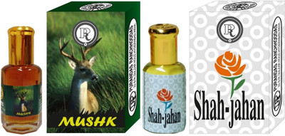 Purandas Ranchhoddas PRS Mushk & Shah-Jahan 6ml Each Herbal Attar(Musk)