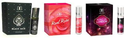 

Arochem Night in london Real rose Black Jack Combo Floral Attar(Rose)