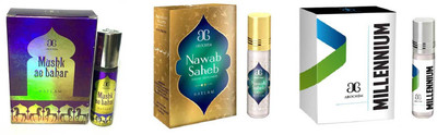 

Arochem Millennium Nawab saheb Mushk Ae Bahar Combo Floral Attar(Rose)