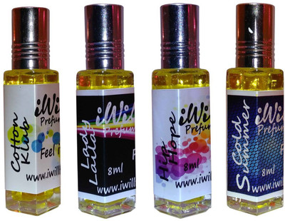 

iwill Premium Cotton Klub, Lady Laila, Hip Hope, Cold Summer Non Alcoholic Fancy Perfume 32 ml Pack Floral Attar(Musk Arabia)