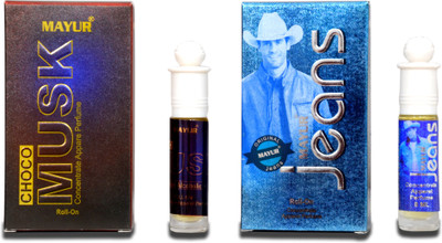 

Mayur Choco Musk & Jeans (2pcs of 8ml) Floral Attar(Musk)