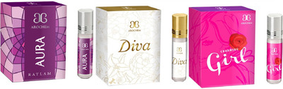 

Arochem Charming Girl Diva Aura Combo Floral Attar(Rose)