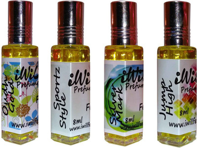 

iwill Premium Jump High, Sportz Style, Silver Mark, Oudh Gold Non Alcoholic Fancy Perfume 32 ml Pack Herbal Attar(Floral)