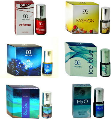 

Arochem SevenSeas IceBlue BlueStar Fashion H2O Ethena Floral Attar(Musk Arabia)