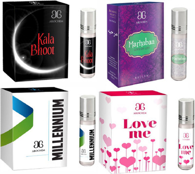 

Arochem Love me Marhabaa Millennium Kala Bhoot Combo Floral Attar(Sandalwood)