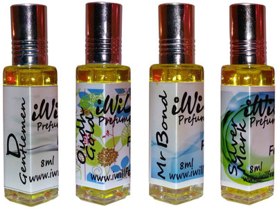 

iwill Premium Mr Bond, Mr Bond, Oudh Gold, Silver Mark Non Alcoholic Fancy Perfume 32 ml Pack Herbal Attar(Floral)