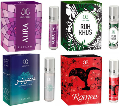 

Arochem Romeo Ruh khus Sufiyaana Aura Combo Floral Attar(Amber)