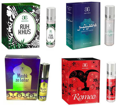

Arochem Romeo Ruh khus Sufiyaana Mushk Ae Bahar Combo Floral Attar(Amber)