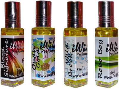 

iwill Premium Blood Signature, Oudh Gold, Robo Boy, Wild Brook Non Alcoholic Fancy Perfume 32 ml Pack Herbal Attar(Floral)