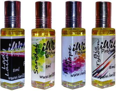 

iwill Premium Lady Laila, Sandal, Hip Hope, Biz Tycoon Non Alcoholic Fancy Perfume 32 ml Pack Floral Attar(Gold Musk)
