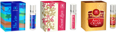

Arochem Blue star Sweet love Aro cigar Combo Floral Attar(Musk)