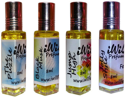

iwill Premium The Puzzle, Black Mussk, Jump High, Jolly Style Non Alcoholic Fancy Perfume 32 ml Pack Floral Attar(Musk Arabia)