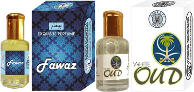 

Purandas Ranchhoddas PRS Fawaz & White-Oud Attar 6ml Each Herbal Attar(Fruity)